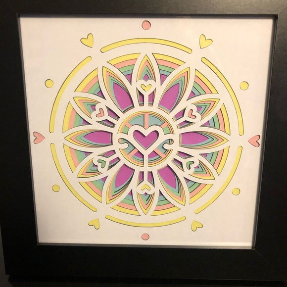 3-D Heart Mandala decor - Picture 6 of 7